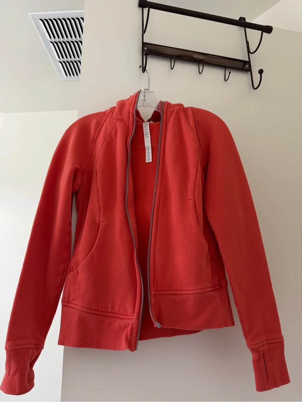 Lululemon Women's Red Zip-Up scuba Hoodie Jacket
